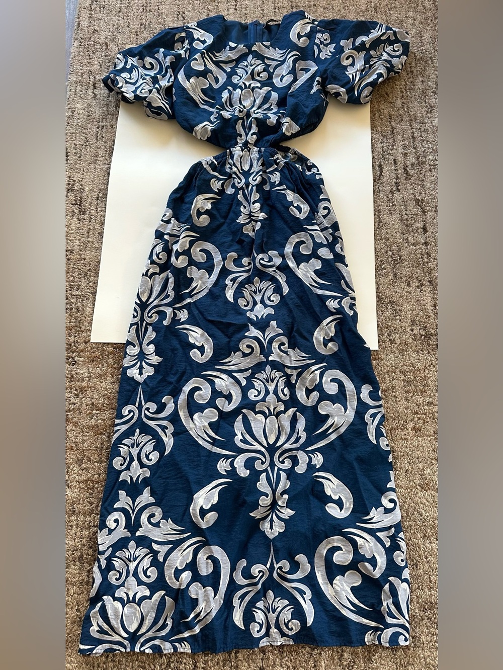Abercrombie & Fitch Blue Print Cutout Maxi - Petite